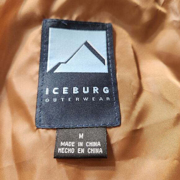 ICEBURG Black Quilted Thin Layer Synthetic Down Jacket Mens Medium Pockets NEW - Picture 3 of 12